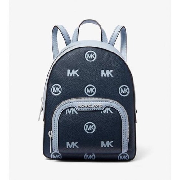 Michael Kors backpack jaycee extra-small logo debossed convertible navy multi main image 3